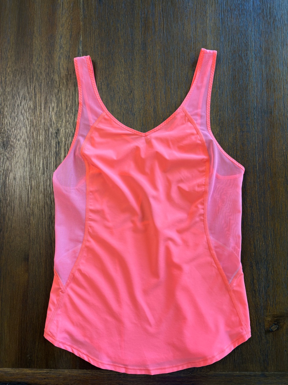 Lululemon neon pink mesh tank